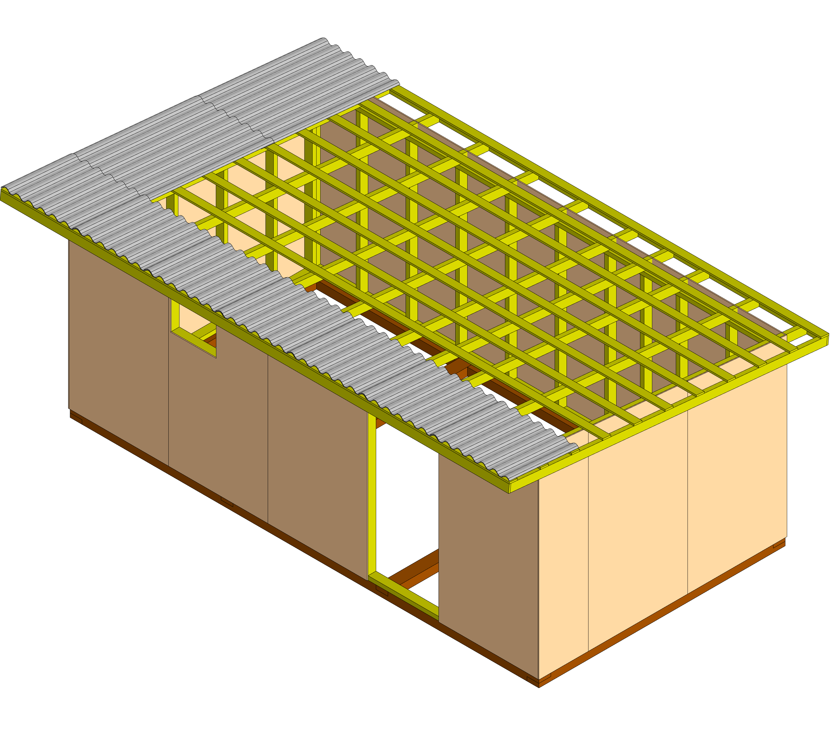 3D модель Хозблок 3х6м