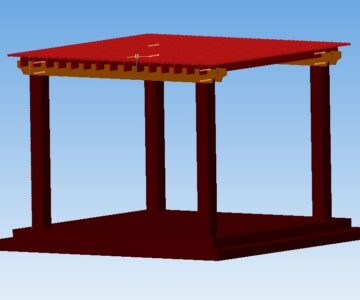 3D модель Навес 3,6х3,6м