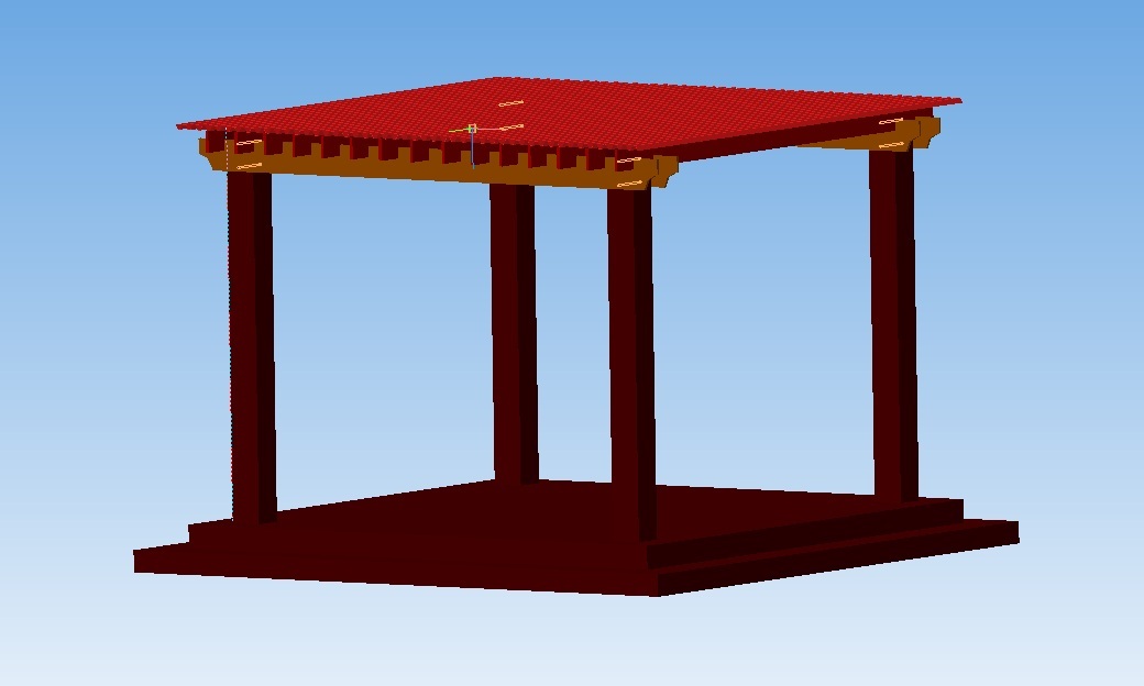 3D модель Навес 3,6х3,6м