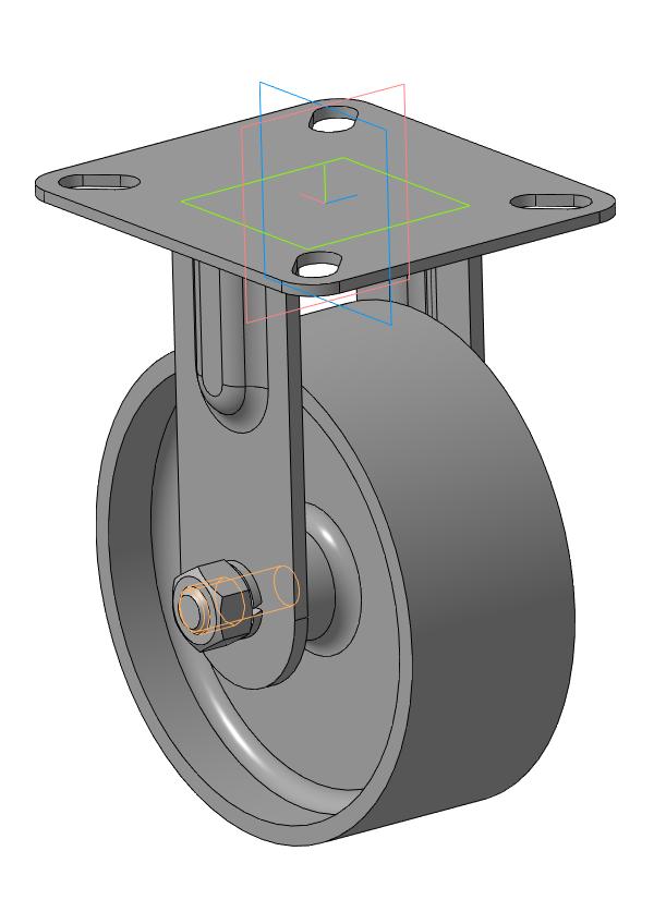 3D модель Колёсная опора FCs 54