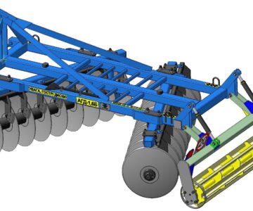 3D модель Дисковая борона навесная шириной - 1860 ± 50