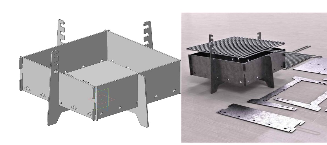 3D модель Гриль складной-баркебю