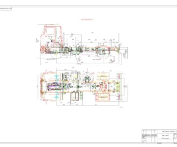Чертеж Габаритный чертеж шасси МАЗ 5340B2-0000425-013 ГЧ