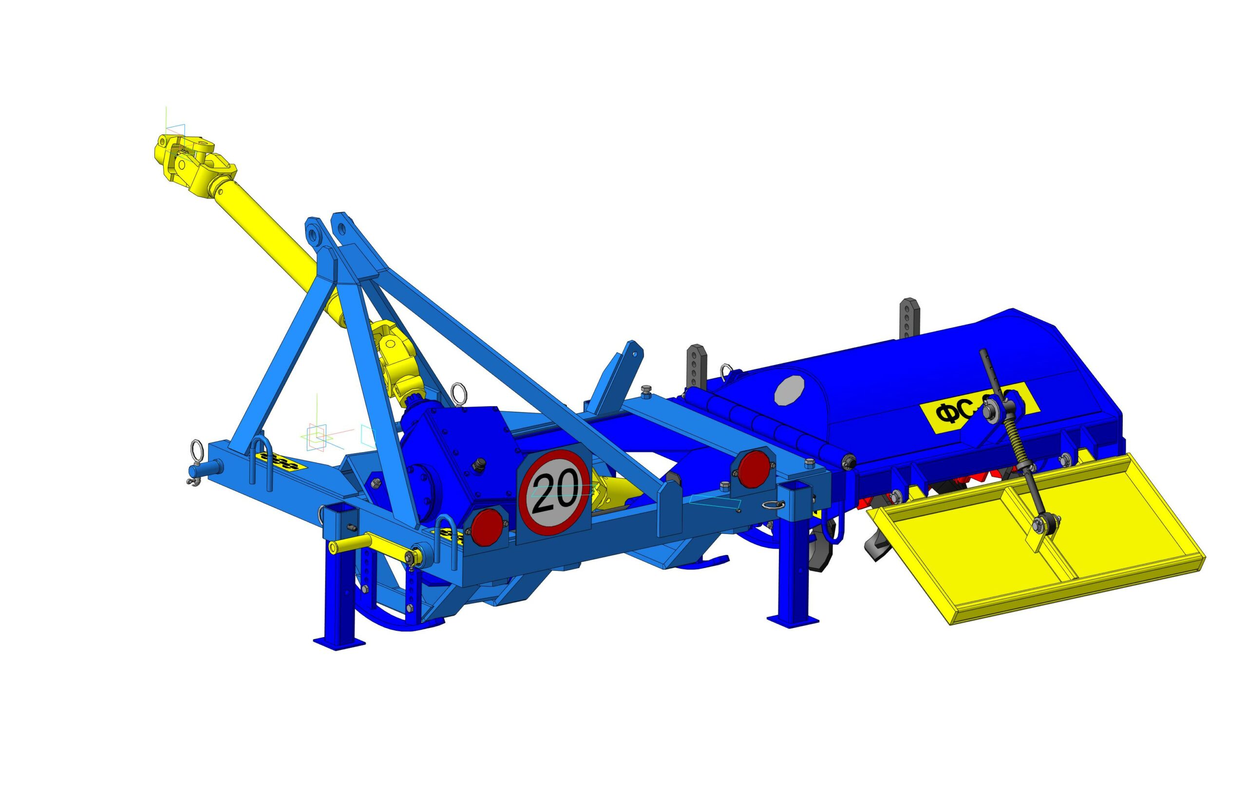 3D модель Фреза садовая боковая ФС-0,6