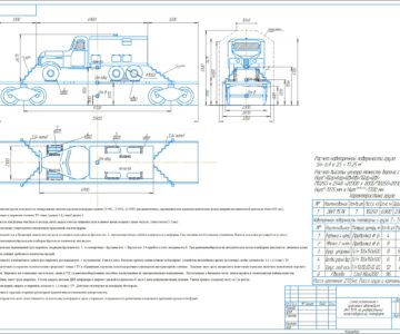 Чертеж Схема размещения и крепления автомобиля ЗИЛ-157 на универсатьной железнодорожной платформе