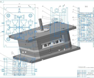 3D модель Пресс-форма для отливки 4-х комплектов отделочных шпателей