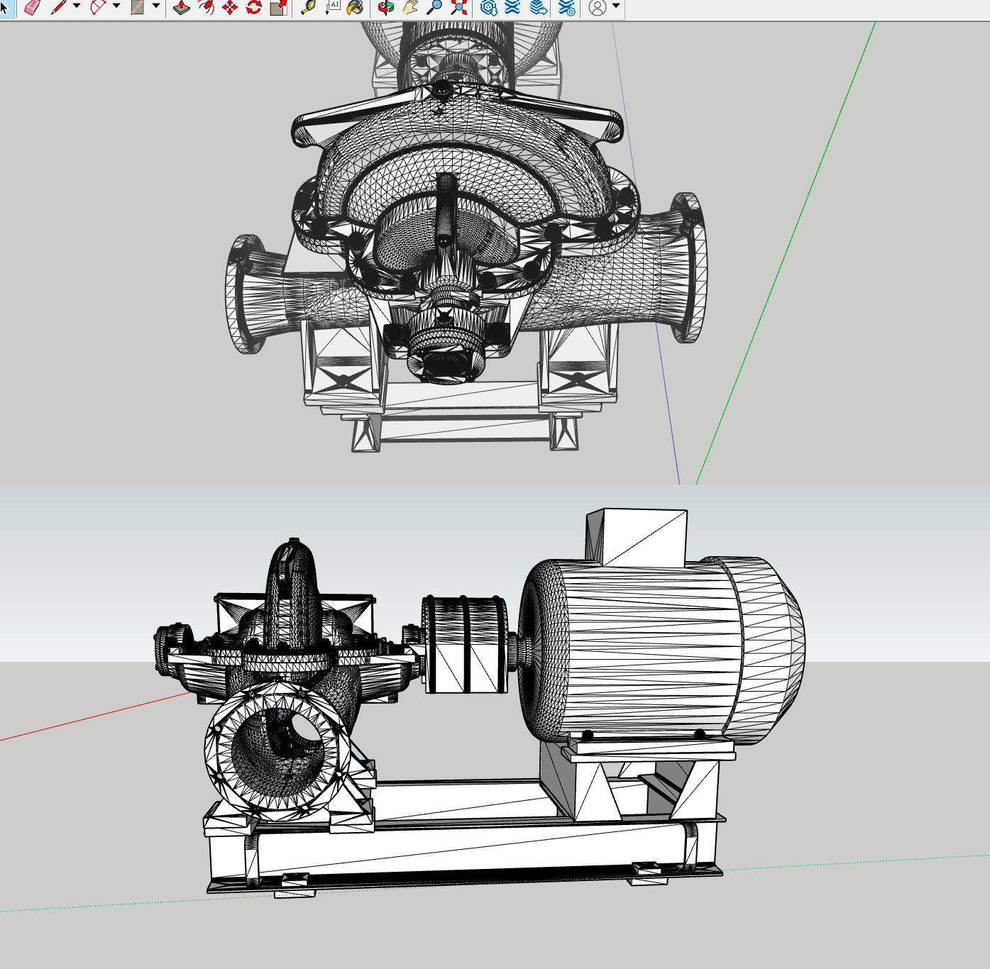 3D модель 3D Насосный агрегат Д 320-50