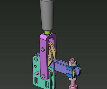 3D модель Прижим вертикальный при механической обработке или сварке