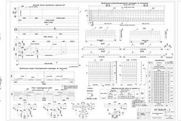 Чертеж Железобетонный балочный мост