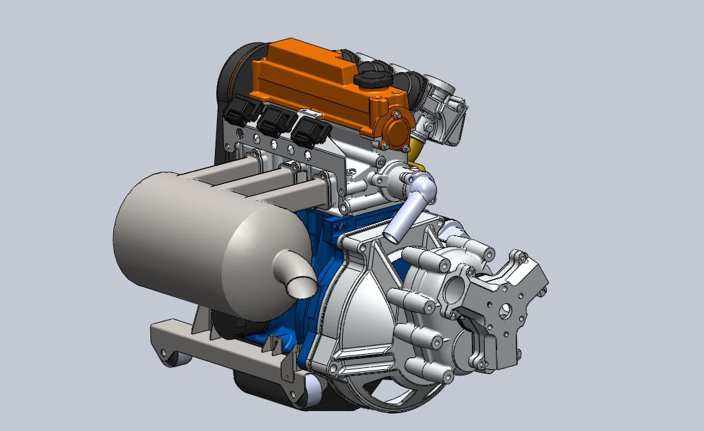 3D модель Винтомоторная установка(ВМУ) на базе двигателя Suzuki G-10