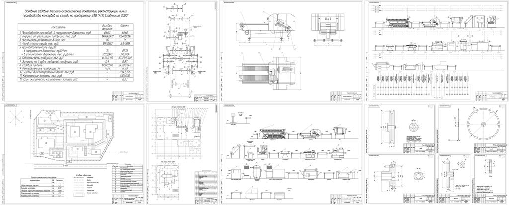 Чертеж Реконструкция линии производства консервов из сельди на предприятии ЗАО «АПК Славянский 2000»