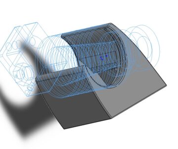 3D модель Переходник для радиатора e3d V6 под вентилятор-улитку 5020.