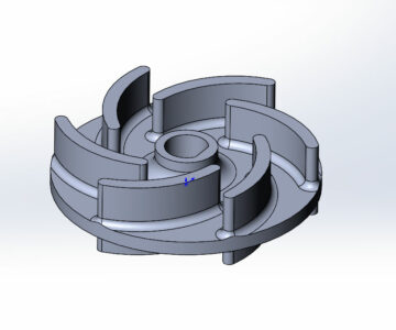 3D модель Крыльчатка помпы СОЖ ПА-22