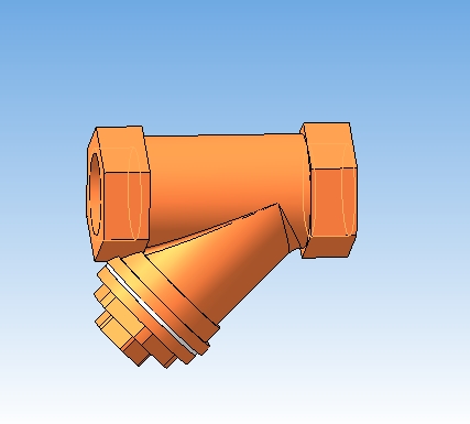 3D модель Фильтр механической очистки Y-образный Ду15