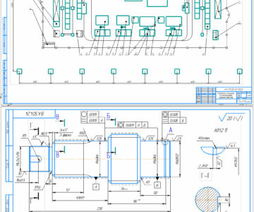 Чертеж Разработка гибкого производственного острова (ГПО) автоматизированной механической обработки группы деталей