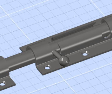 3D модель Шпингалет в AutoCAD