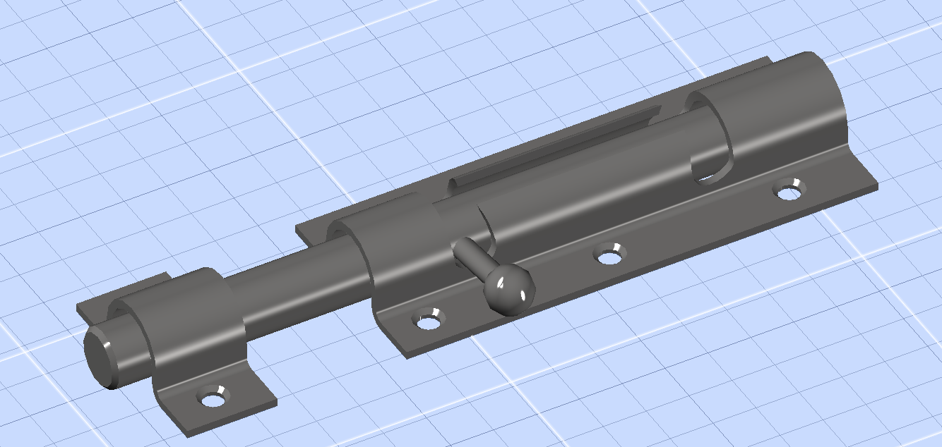 3D модель Шпингалет в AutoCAD