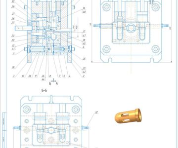 3D модель Литейная форма для наконечника клапана предохранительного из латуни