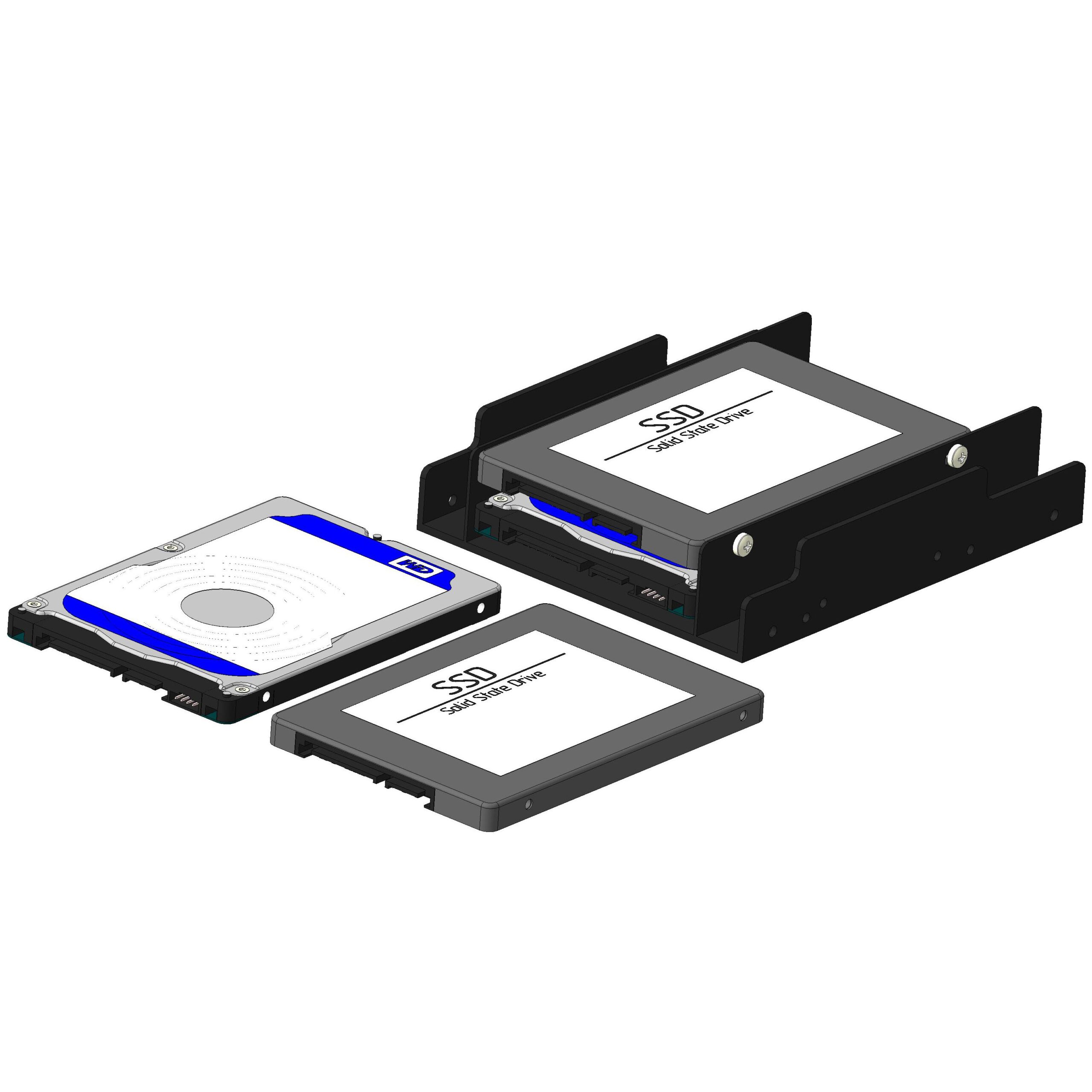 3D модель Накопители HDD и SSD с лотком