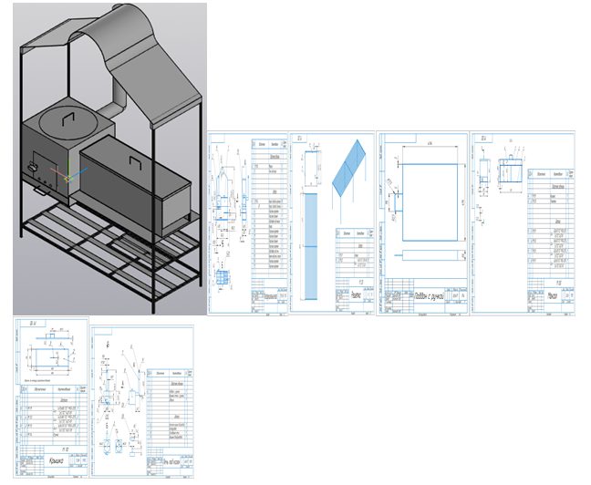 3D модель Многофункциональный мангал 1424х520