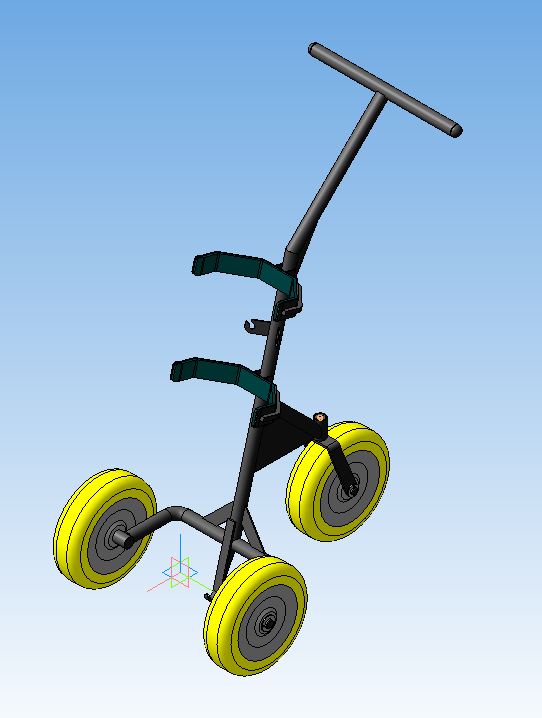 3D модель Тележка для перевозки газовых баллонов на небольшие расстояния