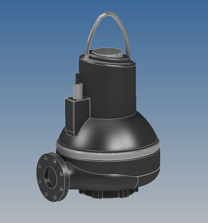 3D модель Погружной насос Grundfos SL1.100.100.75.EX.4.51D.C