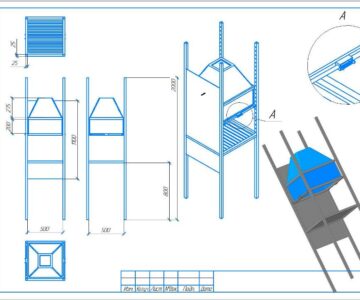 3D модель Стол для сварки, с защитным стеклом, переменной высоты