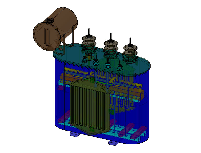3D модель Силовой трансформатор ТМ 63 кВт