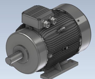 3D модель Электродвигатель АИР200L4 на лапах