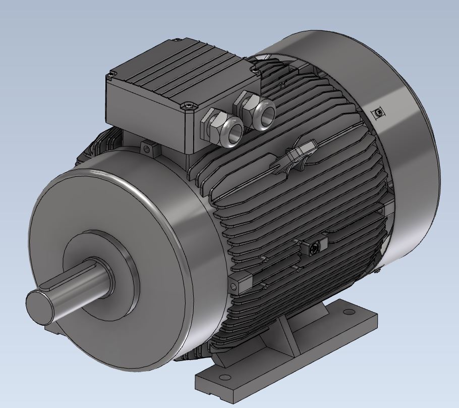 3D модель Электродвигатель АИР200L4 на лапах