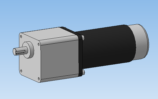 3D модель 3D модель шагового двигателя 6DC250W-24V с редуктором 6GU180K-18