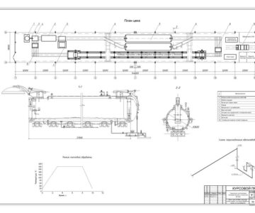 Чертеж "Расчет, конструирование и составление теплового баланса установок для тепловой обработки"
