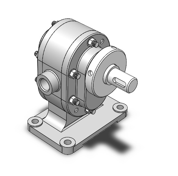 3D модель Насос шестеренный МЧ 00.20  в SolidWorks