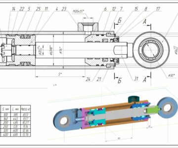 3D модель Гидроцилиндр ГЦ-63.32хS.11