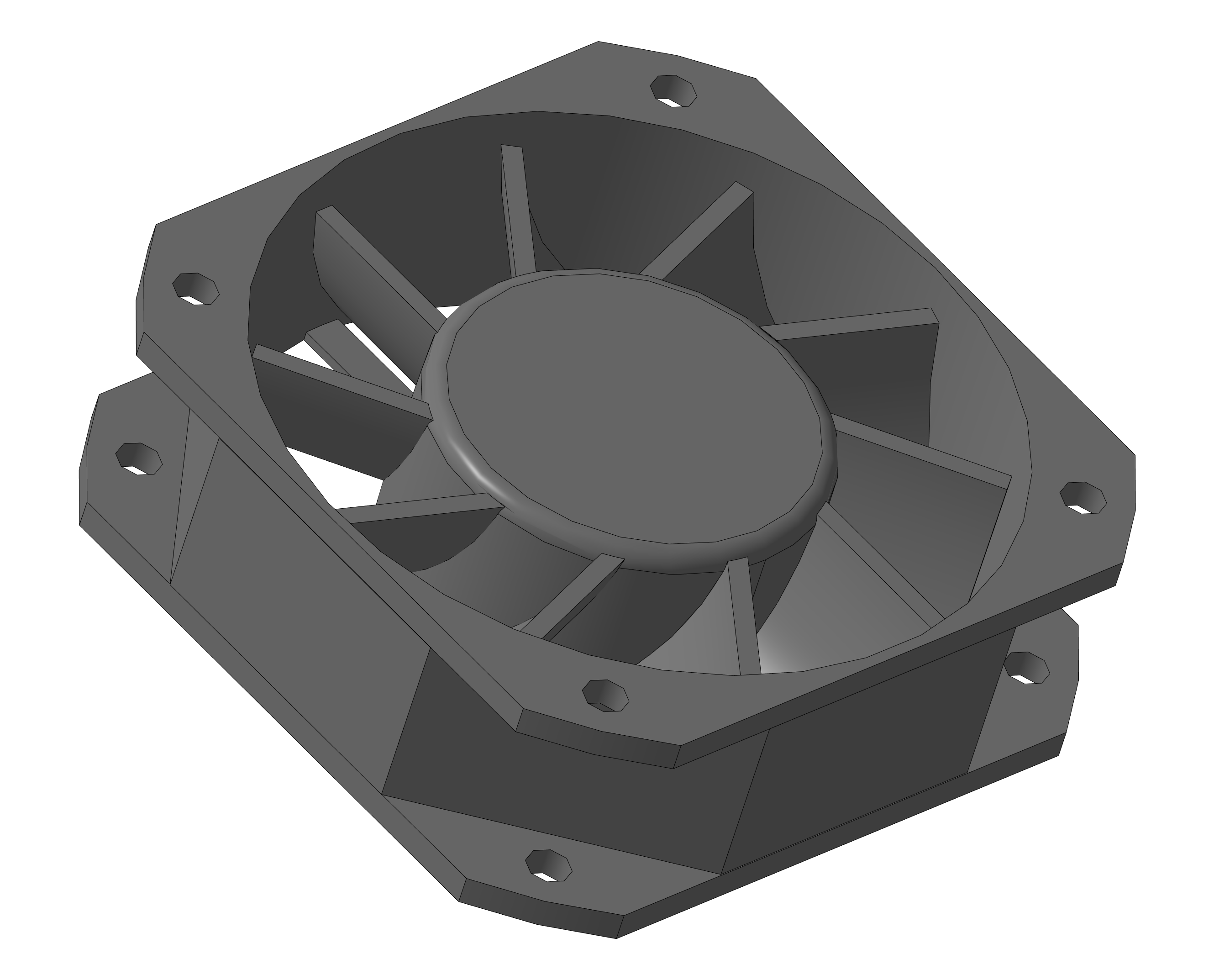 3D модель Вентилятор 0,71ЭВ-0,4-1-1270