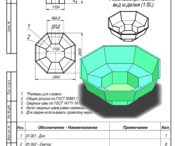 3D модель Купель из нержавейки