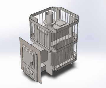 3D модель Печь дровяная каменка