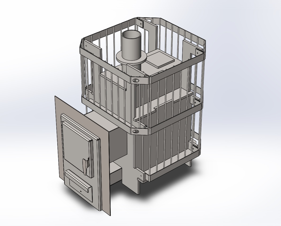 3D модель Печь дровяная каменка