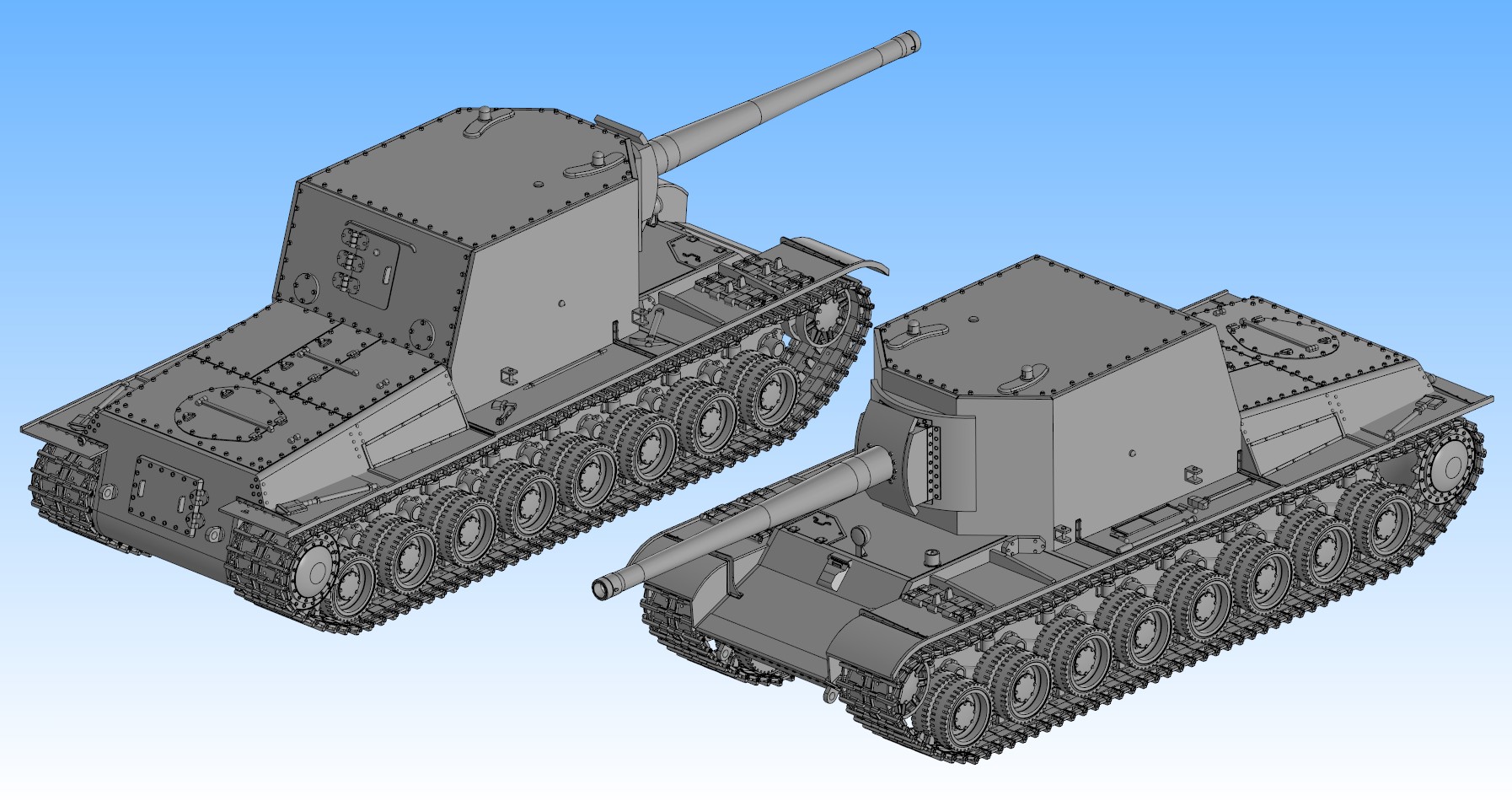 3D модель Модель САУ СУ-100Y