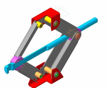 3D модель Домкрат винтовой ромбический