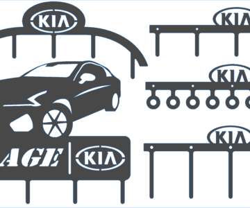 3D модель KIA вешалки в гараж