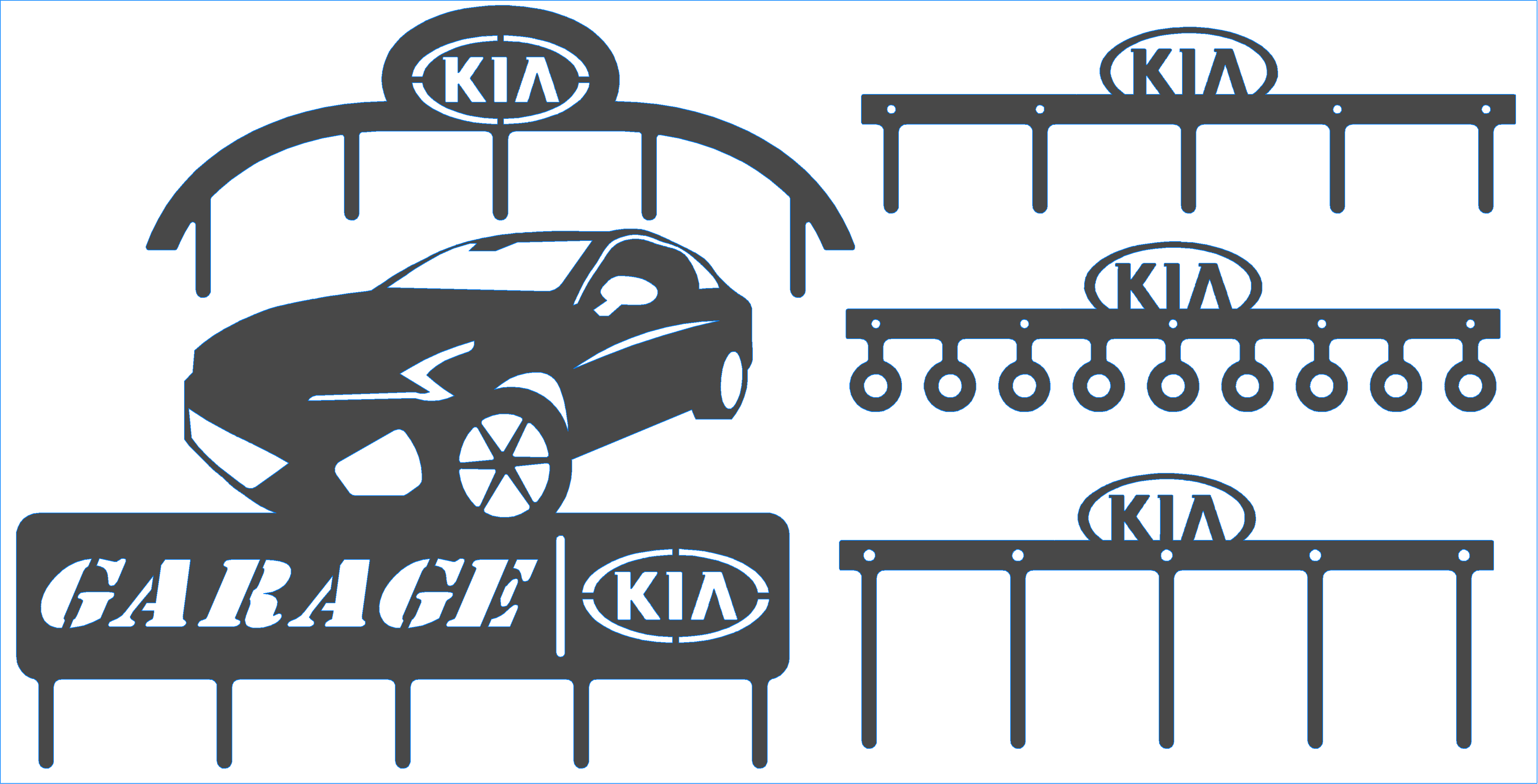 3D модель KIA вешалки в гараж