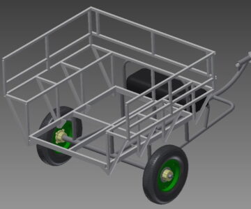3D модель Телега для мотоблока