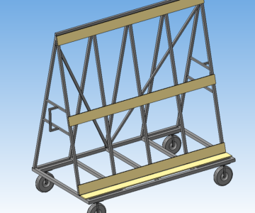 3D модель Тележка для панелей