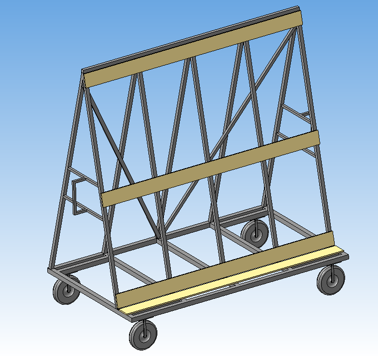 3D модель Тележка для панелей