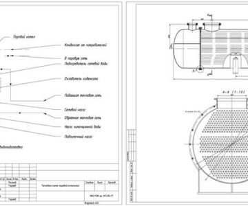 Чертеж Расчет сетевого подогревателя