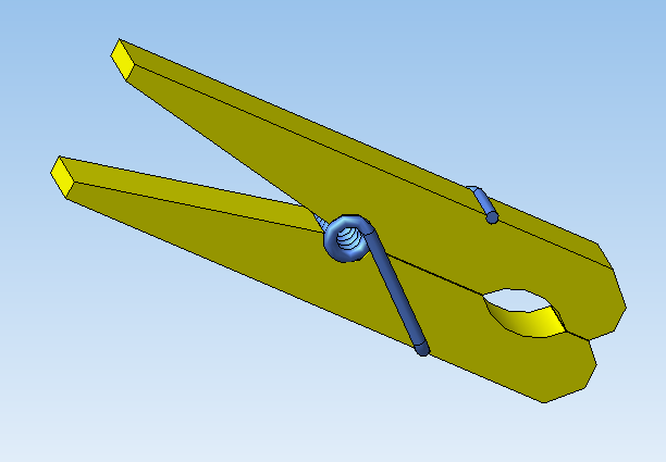 3D модель ЗD модель деревянной прищепки