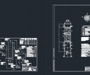 Чертеж Тепловой и аэродинамический расчет ректификационной колоны