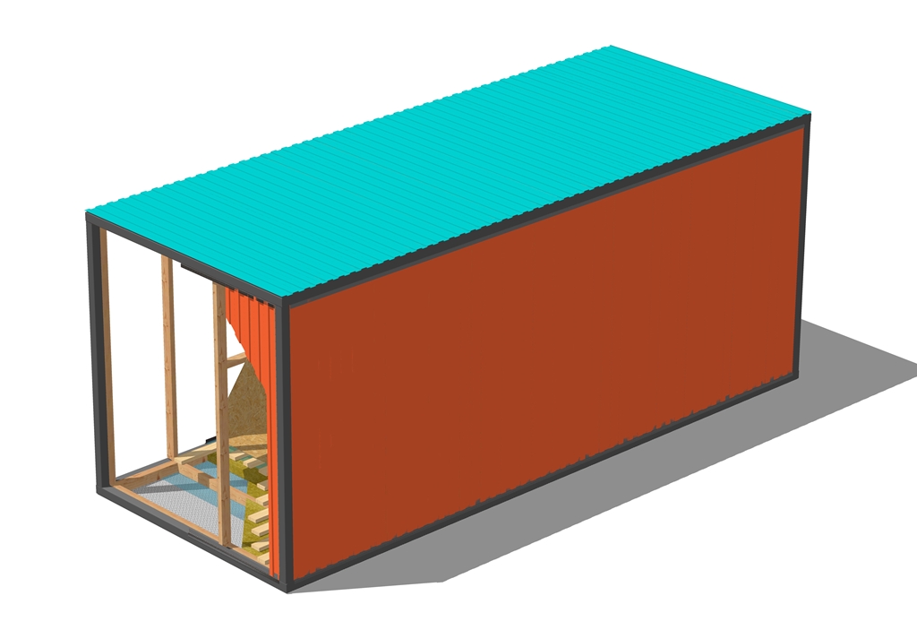 3D модель Вагон-бытовка