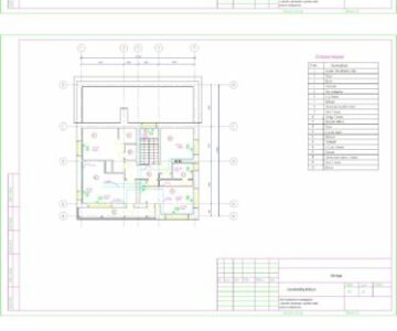 Чертеж проект внутреннего электроснабжения коттеджа